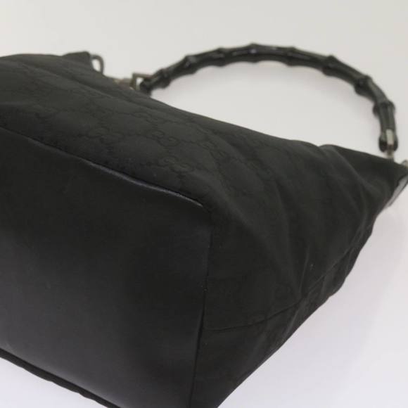 GUCCI Bamboo GG Canvas Hand Bag Black 000 0531 Auth ep3586 - Picture 9 of 16